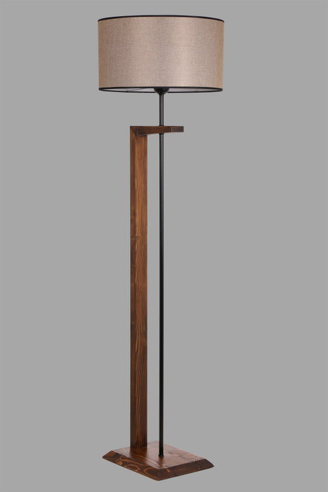 Opviq Lámpara de Pie Escandinava de Madera y Metal en Nogal con Pantalla de Tela Opviq Lámpara de Pie Escandinava de Madera y Metal en Nogal con Pantalla de Tela